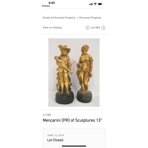 Mencarini Pair of Sculptures 13
